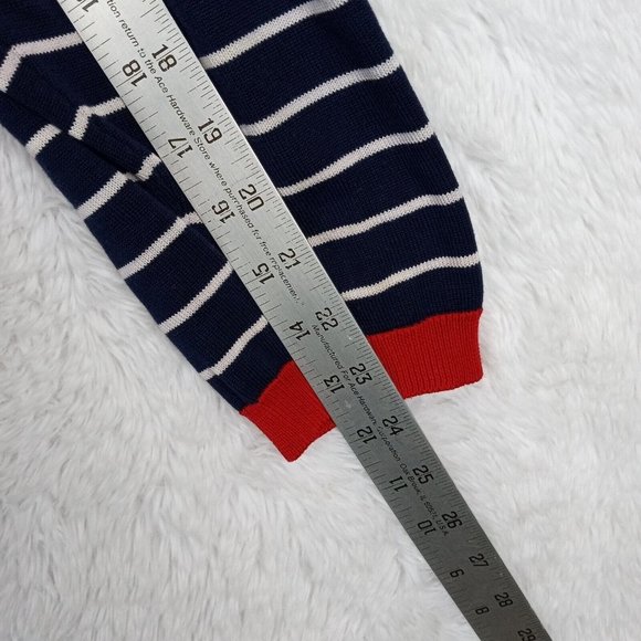 Terry Lewis Classic Luxuries‎ Womens Sweater Cardigan Blue Red Silk V Neck 1 X - Picture 8 of 8